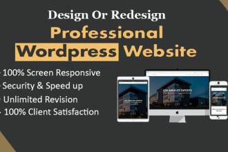 design, redesign, clone or copy wordpress responsive website