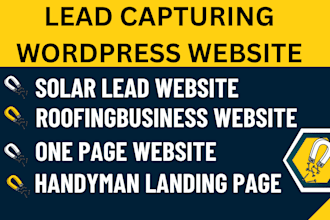 build lead generation wordpress business website solar roofing lead website