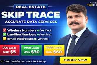 do professional real estate and llc skip tracing in bulk with verified leads