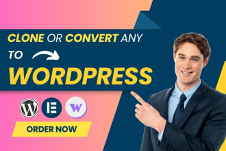 clone or transfer wix, squarespace, webflow to wordpress