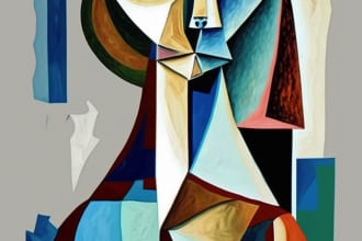 paint your animal with cubism painting style