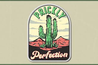 design custom vintage retro badge logo for sticker and patch
