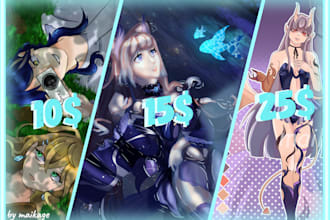 draw your roblox, minecraft, or any avatar in anime style