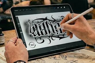 design a custom ambigram lettering tattoo