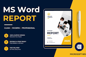 create ms word report template