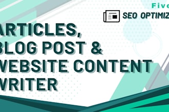 write SEO blogs and articles