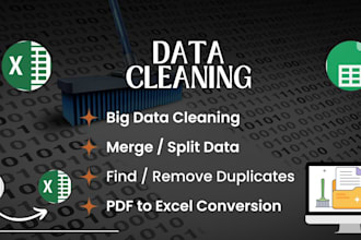 clean, merge, split, format excel data and remove duplicates