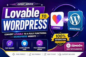 convert lovable ai to wordpress elementor, clone lovable to wordpress