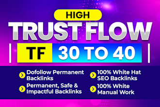 make high quality high tf 30 plus homepage seo backlinks