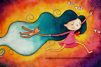 watercolor children book illustration