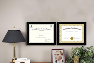 design any kind of certificate, diploma, award