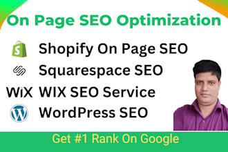 complete on page seo optimization for shopify, wix, squarespace and wordpress