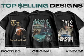 design throwback 90s vintage bootleg rap tee
