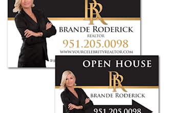 design an eye catching open house and for sale sign