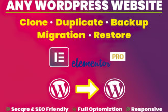 backup, clone, migrate, update wordpress website or blog