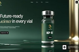 build peptide website peptide ecommerce website peptide supplement store website