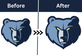 do manual vector tracing and recreate any logo
