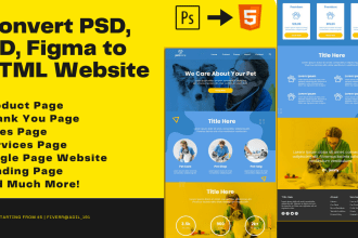 create a static single page website