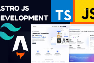 develop fast modern website, web application using astro js