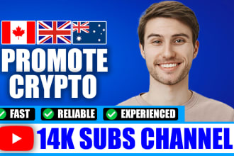 promote your crypto project on my big youtube channel