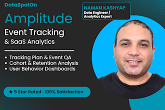 set up amplitude tracking, build user behaviour, cohort and retention analysis