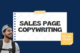 do copywriting for sales pages, landing pages, and funnels