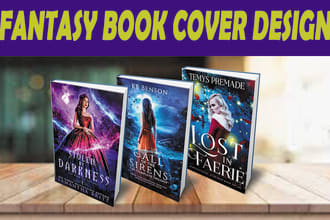 design  children story book cover, fantasy book cover and romance book cover