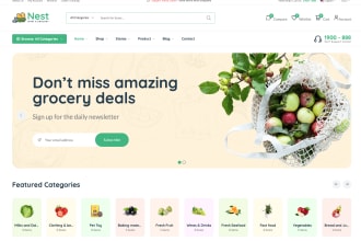 create online grocery shopping ecommerce website