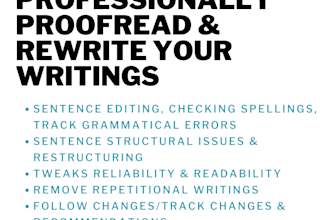 professionally proofread and rewrite your english writing