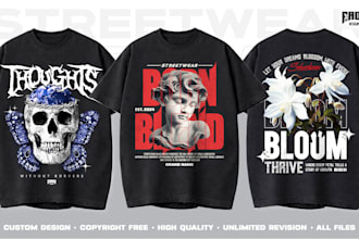 create custom streetwear t shirt design