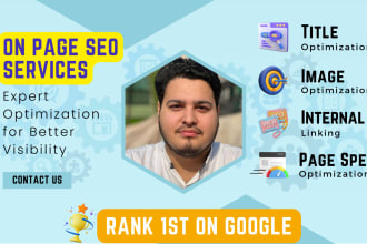do on page SEO and optimize your website for high rankings