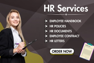 create an employee handbook, HR documents, employee contract