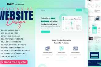 do figma website, webapp or landing page design in 24h