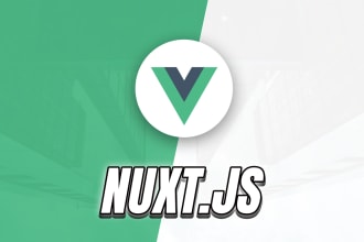 develop a vue js or nuxt js web application