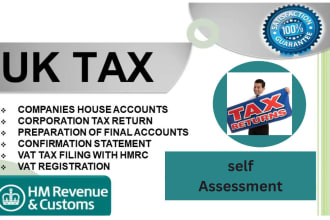 prepare file UK annual accounts and tax returns to hmrc and companies house