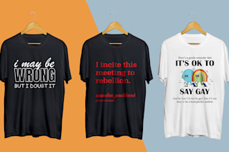 draw unique typography and custom illustration for your t shirt design