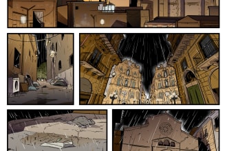 color your art in comic style
