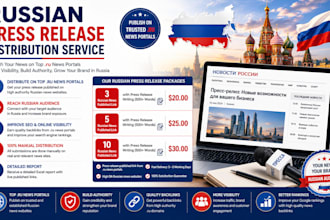 do russian press release writing and distributions
