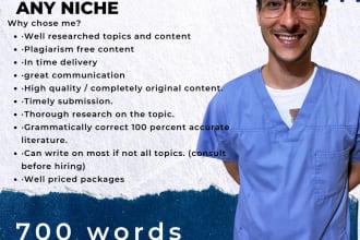 research and write a script for your youtube videos in any niche