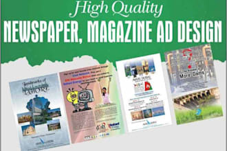 design creative newspaper or magazine print ad