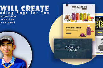 create landing page in react and convert your design