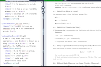 create your document in latex