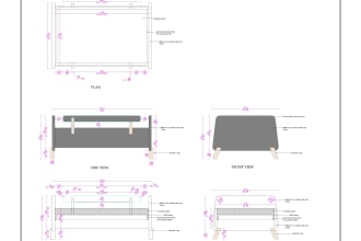 draft your furniture from sketch or photo to technical drawing on auto cad
