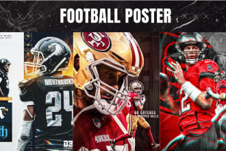 design flyers for football NFL, rugby