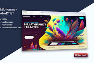 Top 10!  design website and landing pages using midjourney ai art