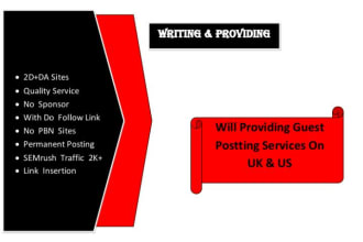 do guest post on high qaulity sites of US and UK