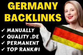 create permeant german backlinks high da local germany white hat SEO service