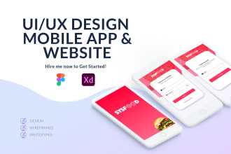 do mobile UI UX design or website or dashboard  UI UX design
