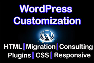 customize, create fix wordpress site the way you want it