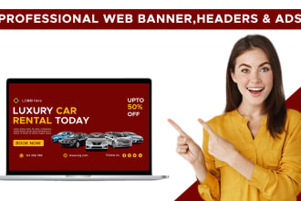 design professional, creative, website banner, header, ads